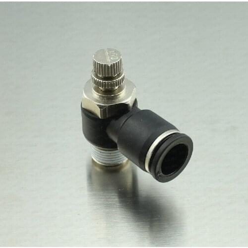 2pcs Air Angle Flow Control Valve Tube OD 5/32 X NPT 1/8" 1/4" Pneumatic Push In Fitting