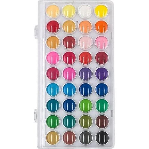 36 Color Art Set With Water Brush Pen Watercolor Painting Pigment Professional Solid Watercolor Paint Set for Drawing Stationery