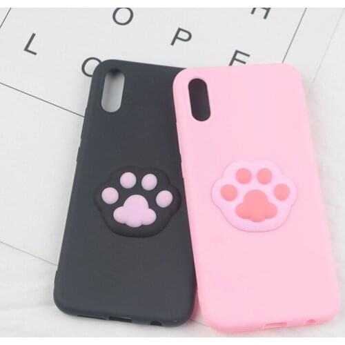 3D Cute Foot Case for iPhone 11 12 Pro Max XR XS Cover 8 Plus 7 6s 6 5 5s se 5C 4 4s Footprint Pet Cartoon Phone Cases
