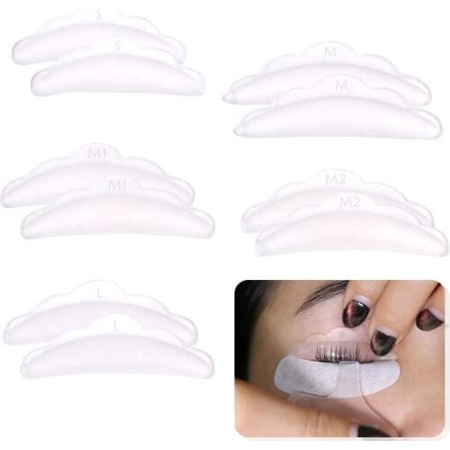 5Pairs Silicone Eyelash Perm Pad Recycling Lash Curler Rod Eyelashes Lift Curl Shields Brush Clean Comb Eye Lash Applicator Tool