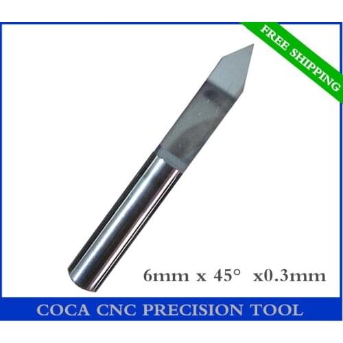 6mm*45degree*0.3mm,Freeshipping CNC woodworking insert router bit,solid carbide end mill,tungsten computer engraving bit,PVC,MDF