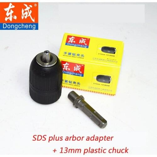 SDS Plus Arbor Adapter With 13mm Plastic Chuck For Electric Drill Max. Capacity 2-13mm, Bore Diameter 1/2, Thread 20UNF