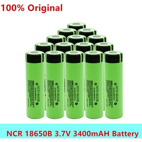 100% New NCR18650B Battery 3.7V 3400mAh Ncr18650b Rechargeable Lithium Battery Flashlight Special Battery