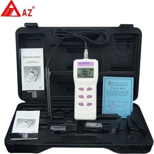 AZ8306 Conductivity / TDS / Salt / Temperature Water Quality analysis Analyzers meter RS232, us ppm ppt