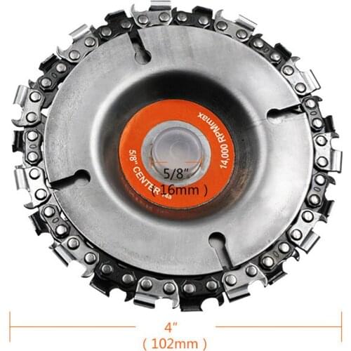 Hot 4 /4.5/5Inch Tooth Chain Disc Chainsaw Wheel for Angle Grinders Wood Cutting Tool Discs Carbide Tipped Saw Blade