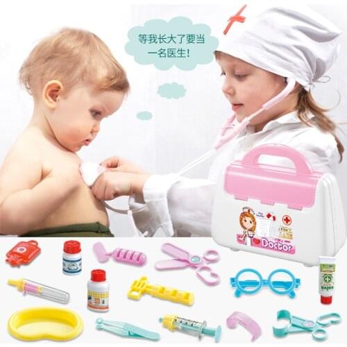 Childrens Interactive Toys Play House Doctor Toy Set 15PCs Educational Stethoscope First Aid Kit Toys