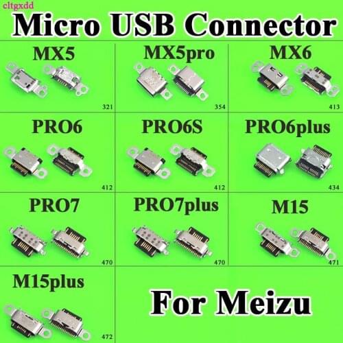 Cltgxdd Micro USB Power Charging Connector Plug Female Port Dock For Meizu MX5 MX6 PRO5 PRO6/6S Plus PRO7 M15 M15plus
