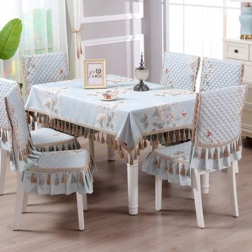 European Table Covers for Wedding Party Hotel Table Cloth with Tassels Luxury Table Cover Rectangular Dinning Table Decoration