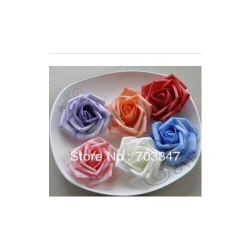 HOT SALE!!! (6cm) Medium size FOAM ROSE head, Many different colors for selection ,CRAFTS WEDDING