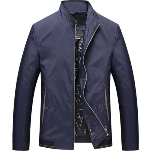 New Spring Thin Jacket Men Stand Collar Casual Solid Color Coat Fashion Slim Fit Men Jackets and Coats Brand Clothing