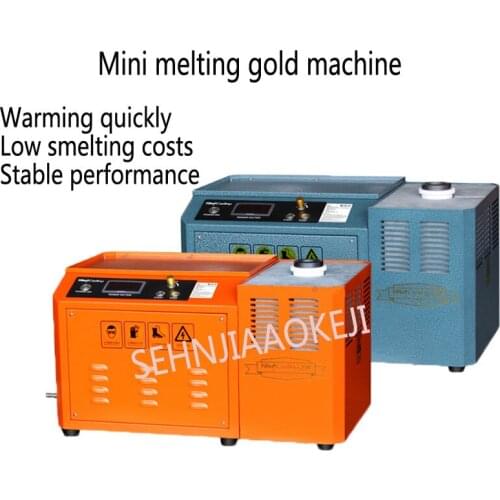 220V Mini melting gold machine 1KG Medium frequency induction melting furnace Melting gold melted silver crucible furnace
