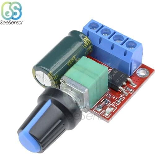 Mini PWM DC Motor Speed Controller Module 5A 90W DC-DC 4.5V-35V Adjustable Speed Regulator Control Governor Switch
