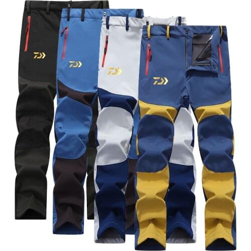 2019 Man DAWA Fishing Trousers Autumn Outdoor Pants Thick Warm Fishing Clothing Waterproof Spring Climbing Hiking Fishing Pants