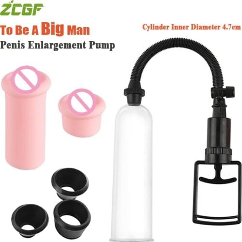 Dropshipping Effective Penis Pump Enlargement Vacuum Dick Extender Men Increase Length Enlarger Male Penis Manual Massage Tools