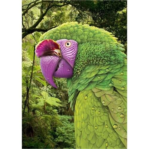 New Arrivals 5D DIY Full Round Diamond Painting Parrot Forest Cross Stitch 3D Embroidery Rhinestone Mosaic Home Decor Art Y1667