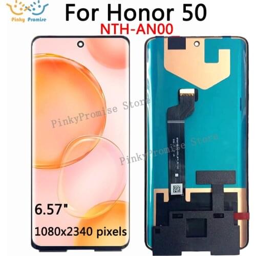 Original 6.57'' For Huawei Honor 50 LCD NTH-AN00 Touch Panel Screen Digitizer Assembly Pantalla For Honor 50 Display Replacement