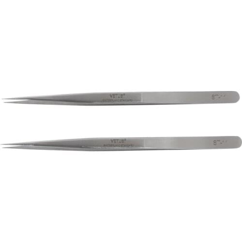 10pcs/Lot VETUS Stainless Steel Eyelash Tweezer Eyebrow Tools Auxiliary Repair Hyperfine High Precision