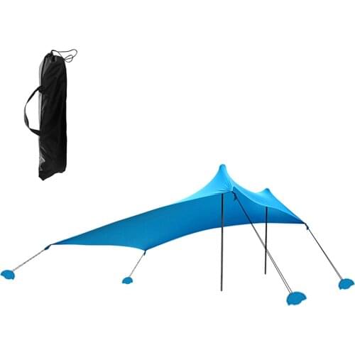 Family Beach Sunshade Lightweight Sun Shade Tent With Sandbag Anchors 4 Free Pegs UPF50+ UV Large Portable Canopy Drop shipping