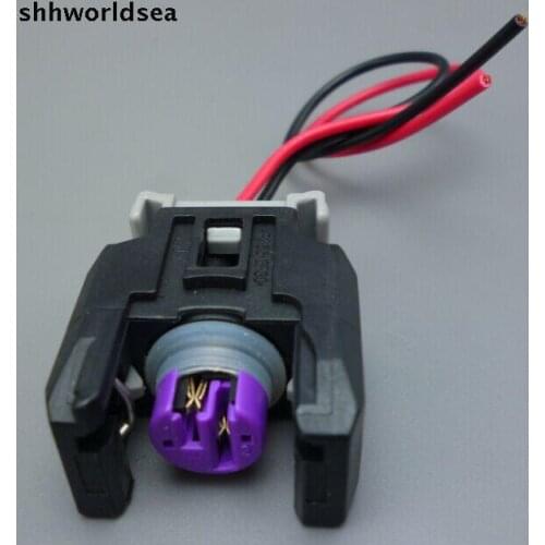 Shhworldsea 4PCS 2Pin Auto fuel spray nozzle/oil atomizer plug,Car diesel common plug rail injector socket Automotive connector