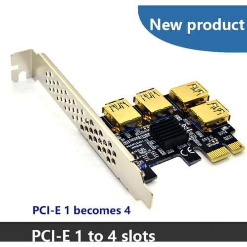 UTHAI PCI-E 1 to 4 PCI-E adapter card PCI-E to PCI-E slot one for four USB3.0 graphics card expansion card