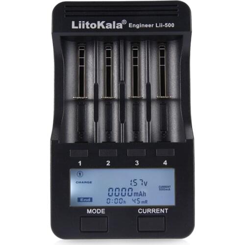 Liitokala lii-500 display LED charger for 1.2 V / 3 V / 3.7 V / 4.25 V 18650/26650/18350/16340/18500 / AA / AAA lii-500 recharge