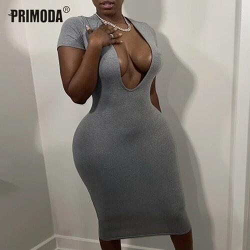 Summer Short Sleeve Dress Sexy Street V-Neck Fashion Lady Bodycon Dresses Women Club Partywear Lady Midi Casual Dress PR2786G