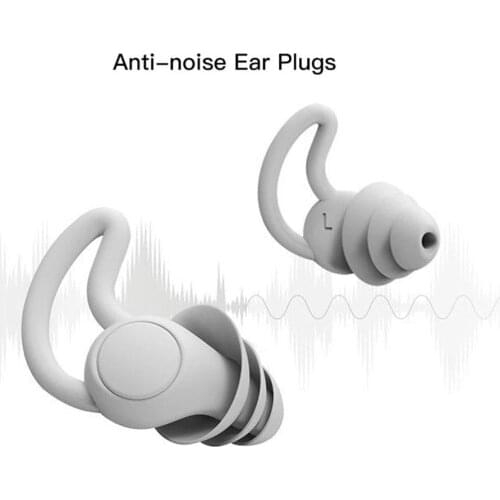 1Pair Soft Silicone Earplugs Noise Reduction Ear Plugs for Travel Study Sleep Waterproof Hear Safety Anti-noise Ear Protection