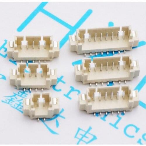 20Pcs Vertical 1.25mm Pitch SMD Connector Plug-in Base 2P/3P/4P/5P/6P/8P/10P