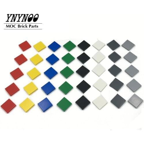 200Pcs/lot MOC Brick Flat Tile 2x2 with Groove Building Blocks Parts Compatible with 3068 DIY Educational Creative Toys gifts