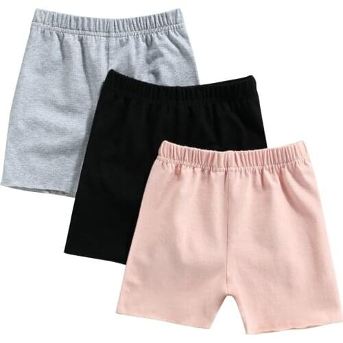 3Pcs 0-5Y Kawaii Newborn Toddler Baby Girls Boys Soft Shorts Solid Color Elastic High Wiast Shorts Casual Summer Sports Outfits