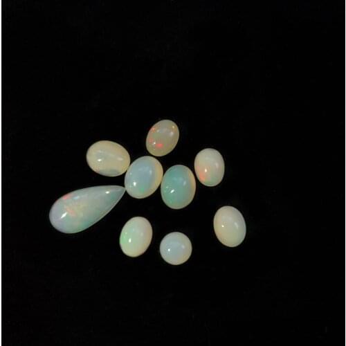 9pcs opal Ring surface smooth-surface 6.6mm---16.4X7.7mm