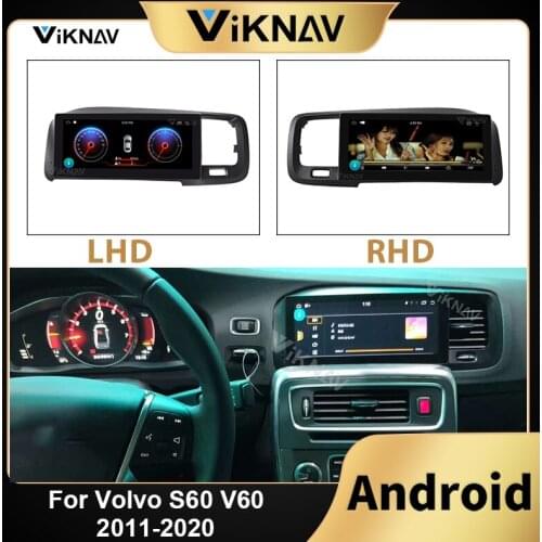 Android Tesla style for-Volvo S60 V60 2011-2020 RHD LHD car radio multimedia player GPS navi DVD player car stereo autoradio