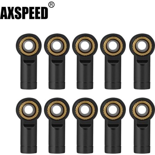 AXSPEED 10/20Pcs Aluminum M3 Link Rod End Ball Joint CW CCW for SCX10 D90 1/10 RC Car Crawler M3 metal ball (anti-tooth)