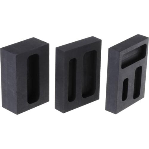 Free shipping Gold Crucible Graphite Ingot Melting Metal Bar Mold Casting Refining Scrap Tool