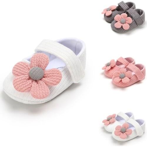 Infant Newborn Baby Boy Girl Unisex Soft Sole Crib Shoes 2021 Baby First Walkers Kids Flower Cotton cute Shoes