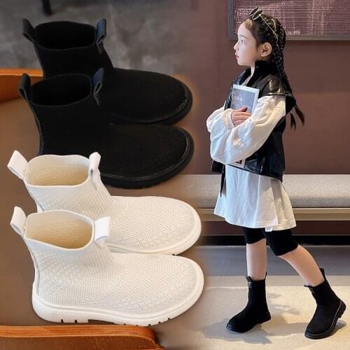 ChildrenS Sneakers Kids Autumn Boots Fashion Socks 2021 For Baby Girl Ankle Western Boots Child 3 4 5 6 7 8 9 10 11 12 Years