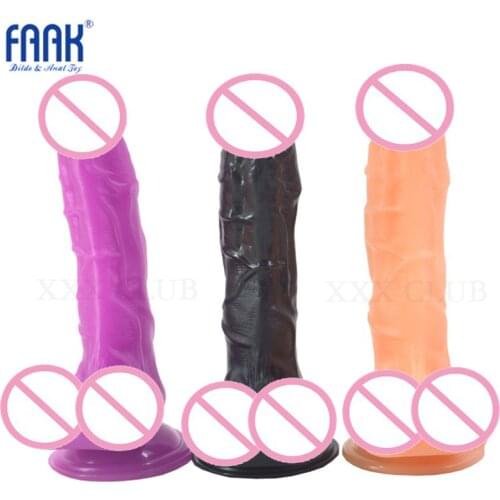 FAAK 23.6*5.2cm Dong huge dildo Realistic penis with Suction Cup Sex Toys for Woman Item Big