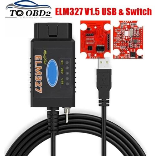 HS-CAN/MS-CAN ELM327 V1.5 USB PIC18F25K80 FTDI/CH340 ELM 327 For Ford FORScan Switch OBD OBD2 Scanner Car Diagnostic Tool