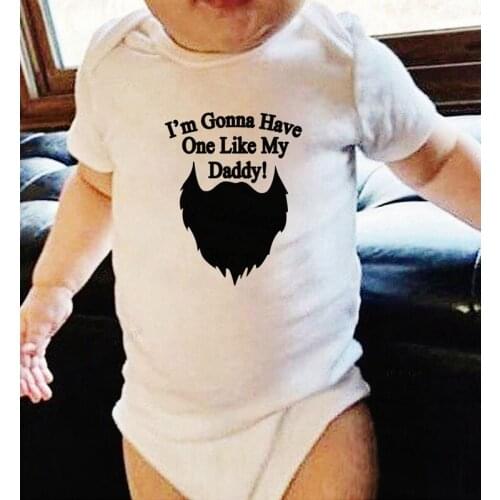 Newborn Girl Outfit Printing Beard Daddy Long Sleeve Baby Clothes Winter Jumpsuit Kids Cotton Toddler Shower Gifts Boy Clothing