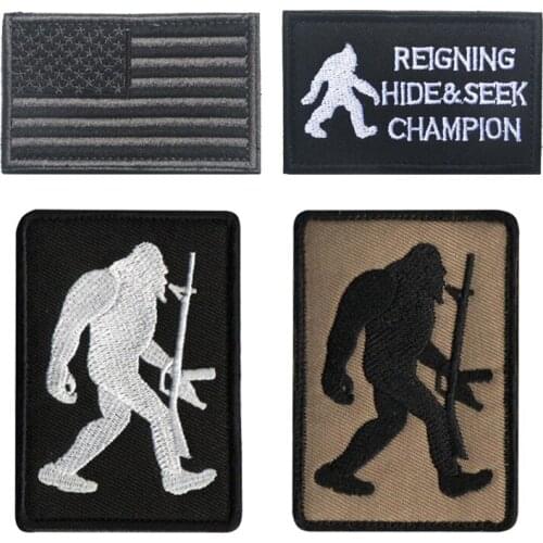 Forest King Bigfoot Orangutan Morale Chapter Armband Badge Embroidery Tactical Military Clothing Backpack Sticker Patch Icon