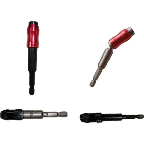 1/4" Magnetic Screw Drill Tip Drill Screw Tool Quick Change Locking Bit Holder Drive Guide Drill Bit Extensions Pivot Drill