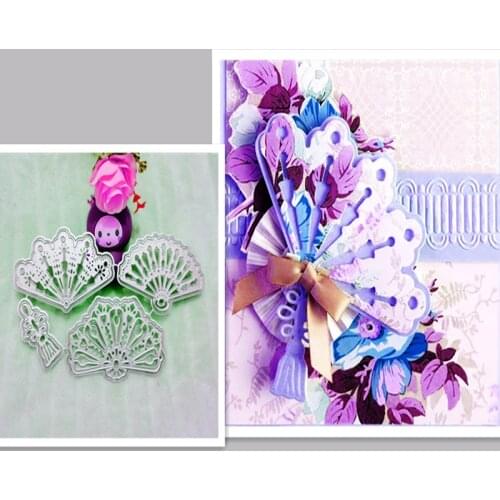 Fans Metal Cutting Dies for DIY Scrapbooking Album Paper Cards Decorative Crafts Embossing Die Cuts