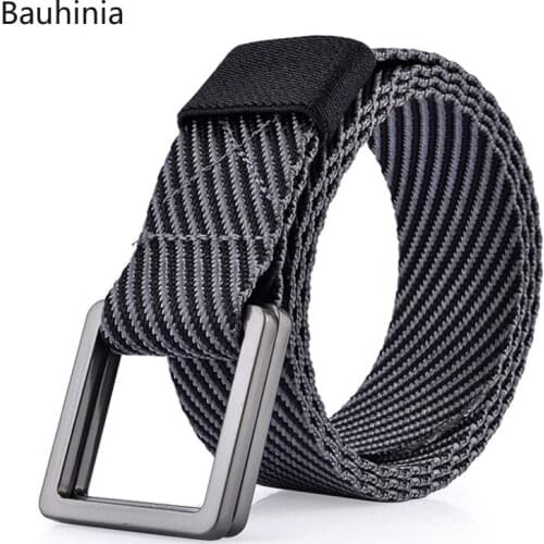 Bauhinia Brand New 116x3.7cm Mens Casual Fashion Canvas Belt Lightweight Outdoor Wear-resistant Belt 2021