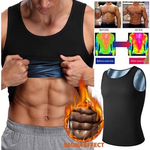 Men Slimming Body Shaper Neoprene Sweat Sauna Vest Vest Waist Trainer Slimming Vest Shapewear Waist Shaper Corset