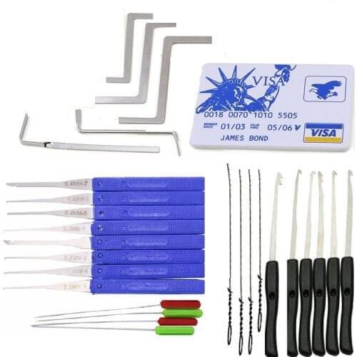 4in1 Professional Lock Pick Set Hand Tools Locksmith Tools Remove Hooks Lock Pin Broken Key Extractor