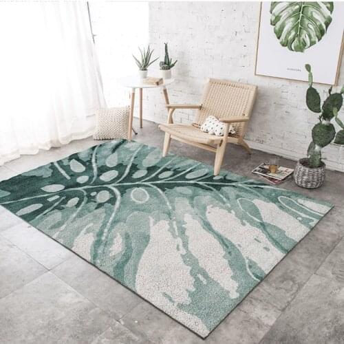 Nordic Abstract Flower Living Room Carpet Modern Minimalist American Coffee Table Pad Bedroom Bedside Model Room Dirty Washable