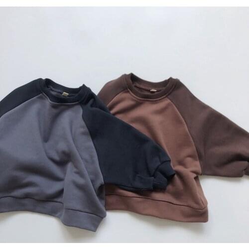 New Spring Baby Girls Boys T-shirt Children Childrens 1-6Yrs Autumn Loose Kids Baby Girls Boys Long Sleeve T-shirt