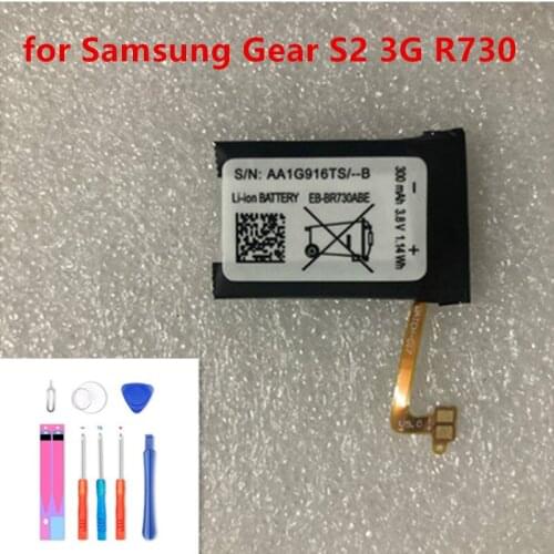 New EB-BR730ABE 300mAh Battery for Samsung Gear S2 3G R730 SM-R730A SM-R730V R600 R730S R730T Batteries
