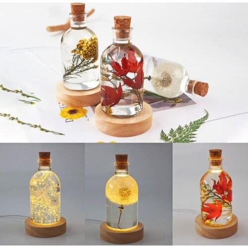 DIY Nightlight Bottle Silicone Mold for Resin Epoxy UV Crystal Crafs Home Decorations