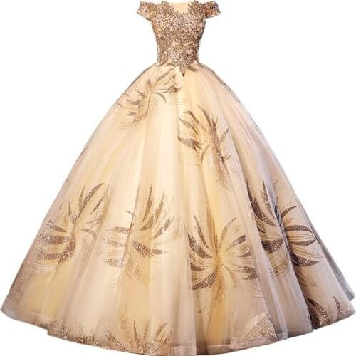 Dark Blue Evening Dresses Tulle V Neck Floor-Lenght Organza Prom Ball